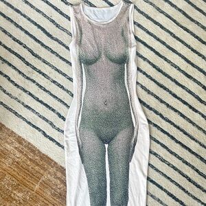 Body print Midi Dress